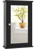 COSTWAY Spiegelschrank in Schwarz