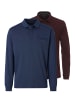 Casa moda Poloshirt Basic in Dunkelblau / dunkelrot
