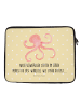 Mr. & Mrs. Panda Laptop Tasche Tintenfisch mit Spruch in Gelb Pastell