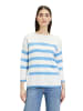 Betty Barclay Strickpullover mit 3/4 Arm in Patch Cream/Light Blue