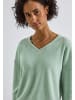 Street One Kuscheliges V-Neck Shirt in Grün