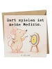 Mr. & Mrs. Panda Glückwunschkarte Maus Dart spielen Design mit S... in Weiß