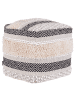 Beliani Pouf KANAM in Beige/Schwarz - (W) 45 x (H) 45 x (L) 45 cm