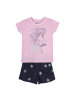 Disney Frozen 2tlg. Outfit T-Shirt & Shorts Disney Frozen Elsa in Rosa-Dunkelblau