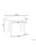 Beliani Esszimmertisch RADAN in Braun - (W) 110 x (H) 75 x (L) 110 cm