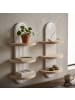 relaxdays 2 x Wandregal in Natur - (B)21,5 x (H)35 x (T)12 cm