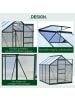 Outsunny Gewächshaus 190L x 192B x 201H cm Grün+Transparent