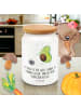 Mr. & Mrs. Panda Vorratsglas Avocado Tanzen mit Spruch in Weiß