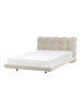 Beliani 2-tlg Doppelbett SOULISSE in Beige/Schwarz