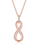 Elli Halskette 925 Sterling Silber Infinity in Rosegold