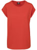 Urban Classics Urban Classics Damen Ladies Extended Shoulder Tee in bloodorange
