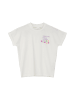 s.Oliver T-Shirt kurzarm in Creme-weiß