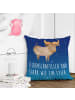 Mr. & Mrs. Panda 40 x 40 Kissen Sternzeichen Stier mit Spruch in Sternenhimmel Blau