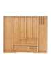 relaxdays Besteckkasten in Natur - (B)32 x (H)5 x (T)43 cm