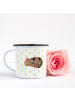 Mr. & Mrs. Panda Emaille Tasse Einhorn Meerschweinchen ohne Spruch in Weiß