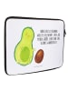 Mr. & Mrs. Panda Notebook Tasche Avocado Kern rollt mit Spruch in Weiß