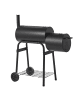 Beliani Holzkohlegrill SATAH in Schwarz - (W) 110 x (H) 115 x (L) 51 cm