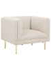 Beliani Sessel MOEN in Beige/Gold - (W) 87 x (H) 72 x (L) 75 cm