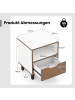 COSTWAY Nachttisch 2er Set 37 x 33 x 44 cm in Hellbraun