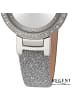 Regent Armbanduhr-Analog silber mittel (ca. 33mm) Regent Lederarmband