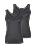 Like It 2er Pack Damen Top in dark grey