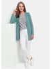 GOLDNER Kurzgröße:  Elegante Strickjacke mit Kaschmir in graugrün