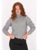 DreiMaster Damen Pullover in Grau Melange