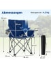 COSTWAY Campingstuhl Faltbar XXL 227KG Belastbar in Blau