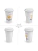 Mr. & Mrs. Panda Kaffeebecher To Go Kaffee Gespenst mit Spruch in Weiß
