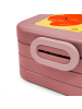 Mr. & Mrs. Panda Lunch Box Blume Mohnblume Design mit Spruch in Rot Pastell