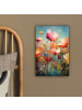 MuchoWow Leinwand Bilder Bunte Blumen
