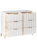 Beliani Kommode WALCOTT in Weiß/Gold - (W) 108 x (H) 89 x (L) 40 cm