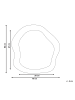 Beliani Wandspiegel BLISMES in Braun - (W) 79 x (H) 80 x (L) 5 cm Vertikal