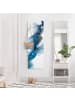 WALLART Garderobe - Weg des Windes Blau und Gold in Blau