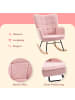 HOMCOM Schaukelstuhl-98T x 71B x 101H cm-Rosa
