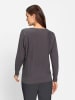Heine Feinstrickpullover in anthrazit-sand-bedruckt