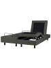Beliani Doppelbett DUKE II in Grau/Schwarz - (W) 180 x (H) 37 x (L) 200 cm