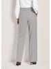 MADELEINE Weite Bügelfalten-Hose in steingrau / wollweiß