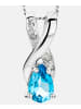 Diamant L'éternel Halskette mit Anhänger aus 375 Weißgold mit Diamant mit Topas