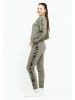 Tom Barron Freizeitanzug Tom Barron Zebra Pattern Sweatshirt And Pant Set in khaki
