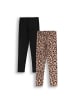 MOKIDA 2er-Pack Leggings mit langem Hosenbein in bunt