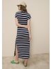 Tamaris Sommerkleid in marine-creme gestreift