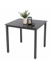 VCM  Alu Glas Gartenset Sitzgruppe Tisch Stühle 80 SW in Anthrazit
