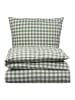 MELA Perkal Bettwäsche Set Style MAJULI Check in herbal green - naturweiss karo