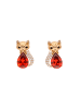 gaya Women Earrings in Rose Gold Red