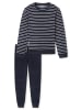 Schiesser Pyjama Casual Nightwear Frottee in Blau
