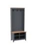 MCW Garderobe P28, Dunkelgrau, natur