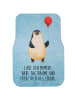 Mr. & Mrs. Panda Fahrer Autofußmatte Pinguin Luftballon mit Spruch in Eisblau