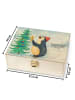 Mr. & Mrs. Panda Teebox Holz Pinguin Weihnachtsbaum Design mit S... in Weiß