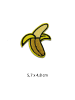 Catch the Patch Bananen Set 5 Stück Frucht ObstApplikation Bügelbild inGelb